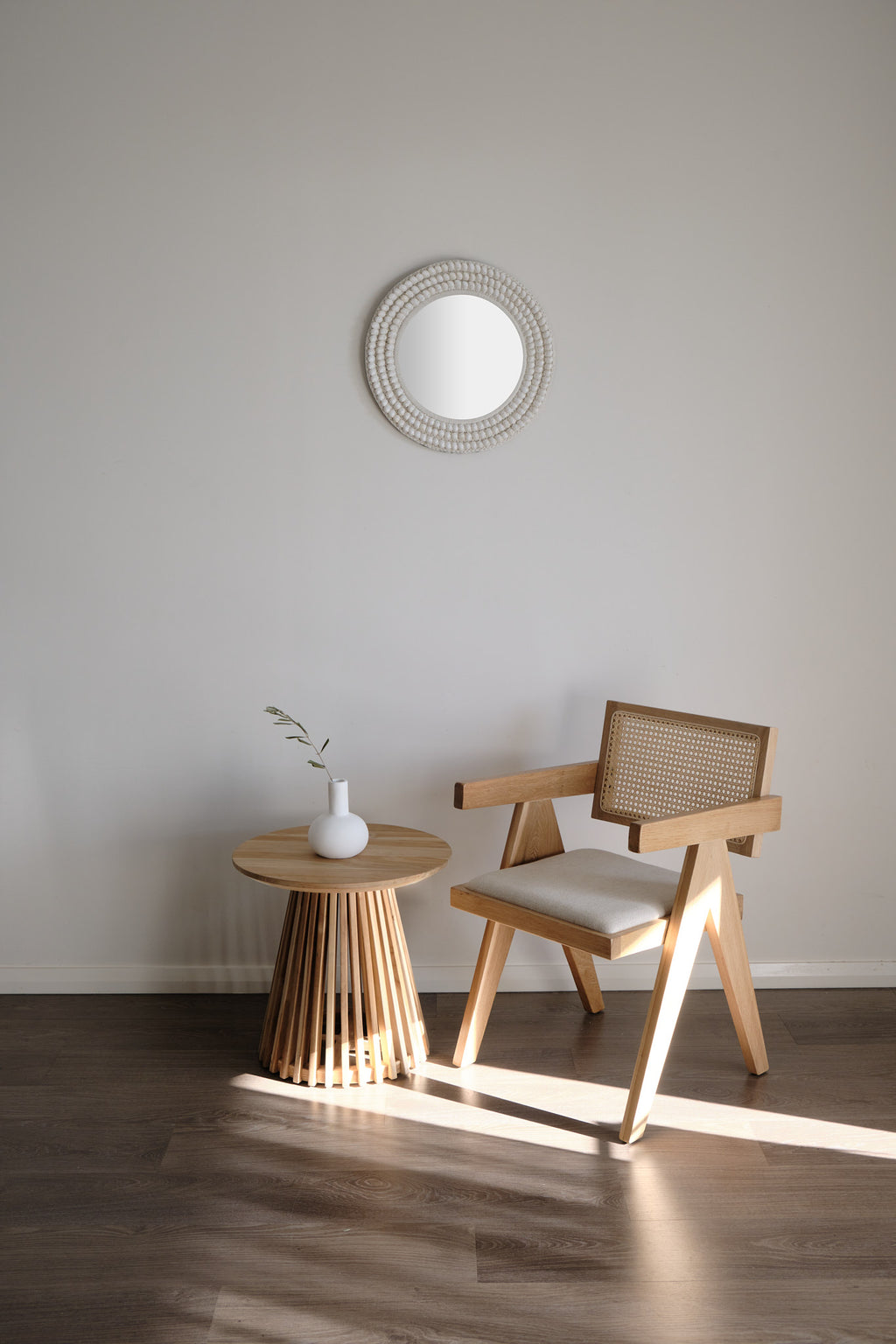 Coastal Shell Round Wall Mirror