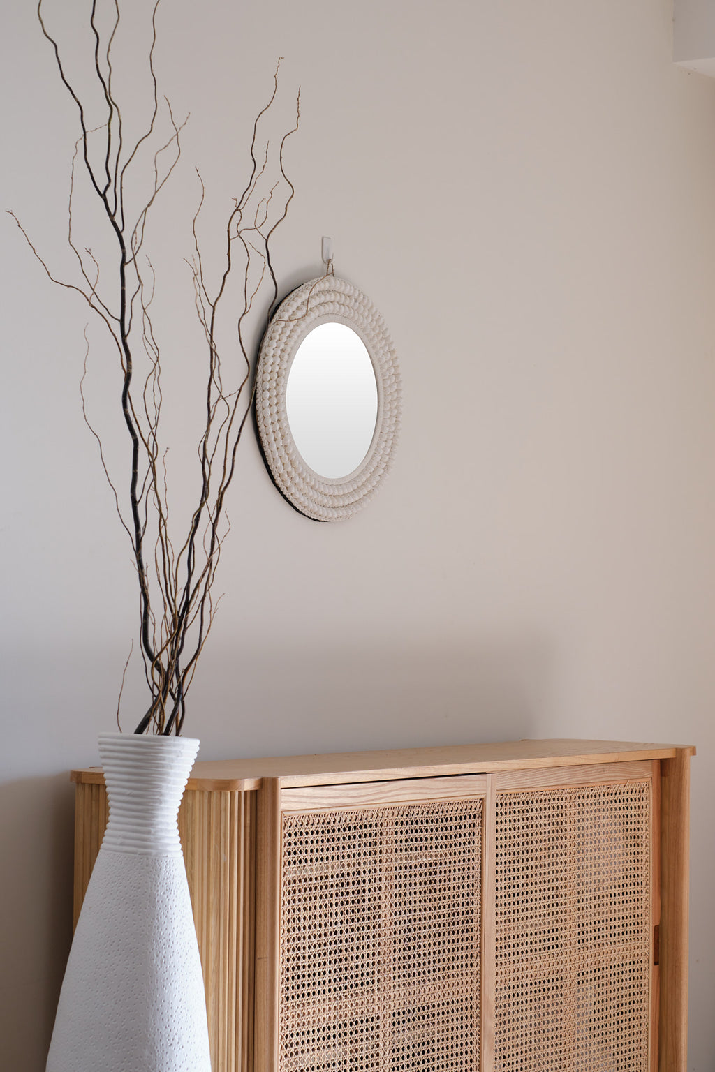 Coastal Shell Round Wall Mirror